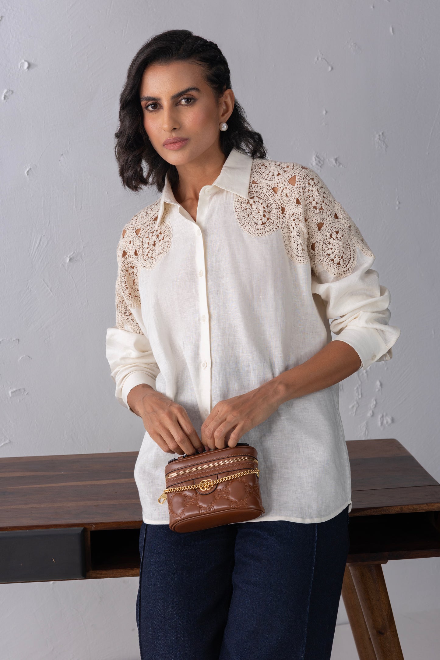 Linen Patchwork Shirt