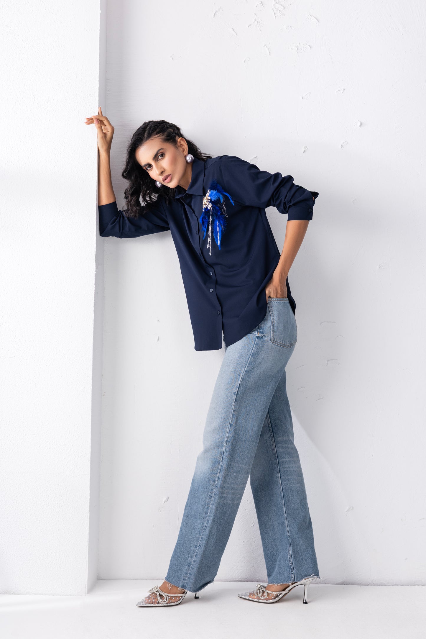 Navy Blue Birdie Shirt