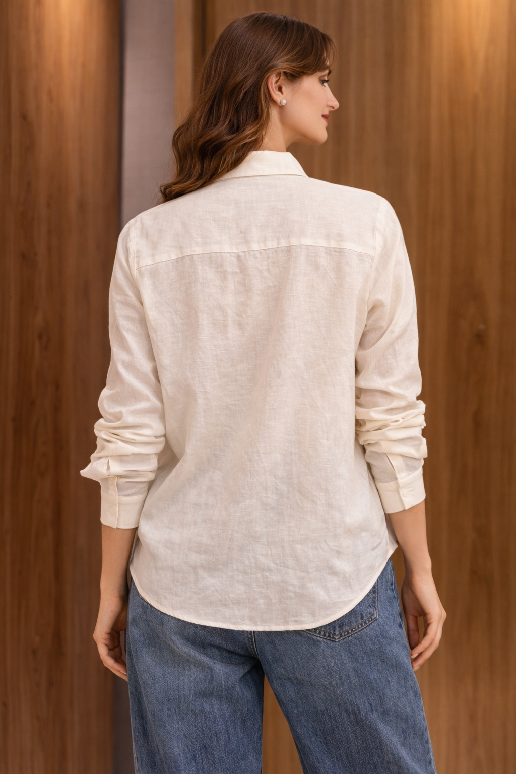 WHITE CROCHET PATCHWORK SHIRT