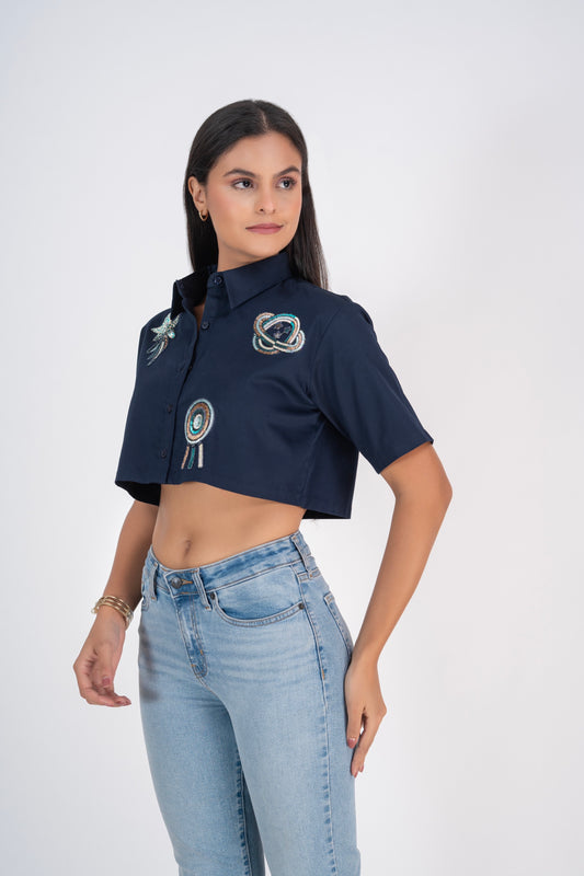 The space cropped shirt