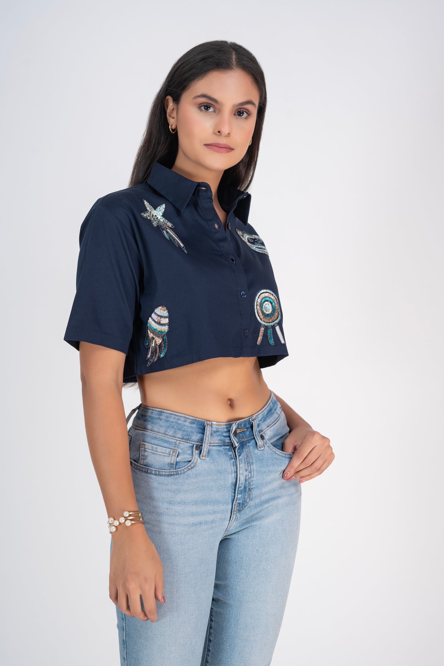 The space cropped shirt