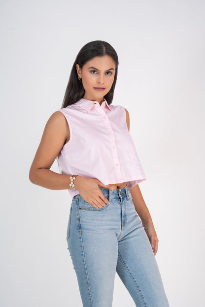 The Sticky notes cropped shirt