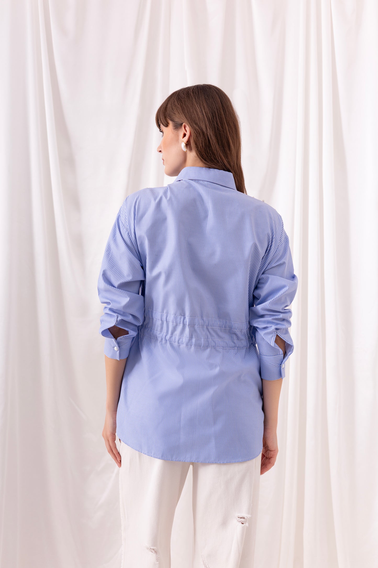 The Blue Striped Pearl Shirt