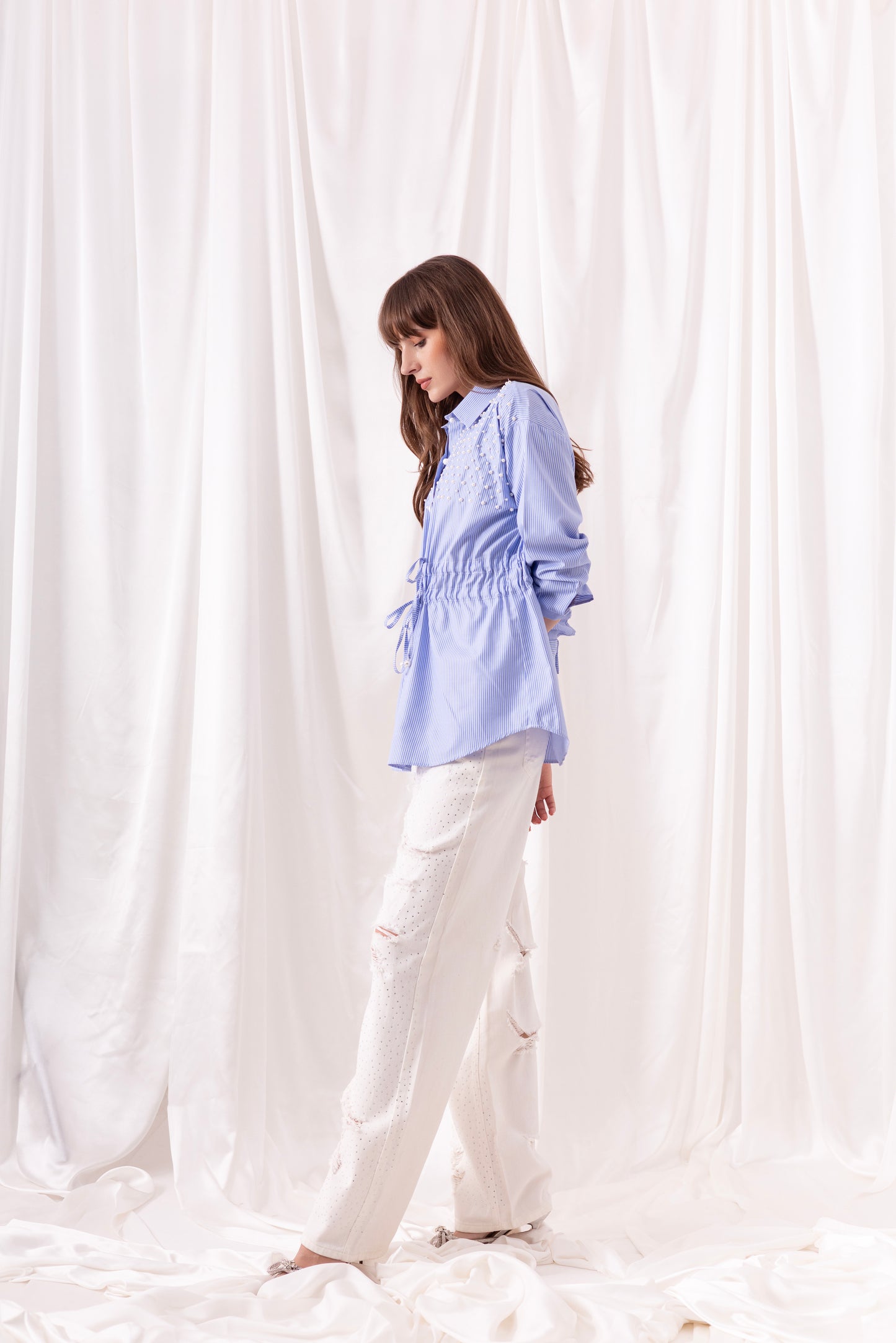 The Blue Striped Pearl Shirt