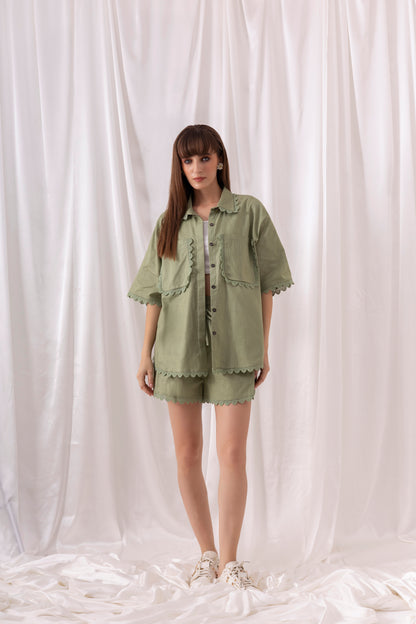 The Sage Green Shorts Set