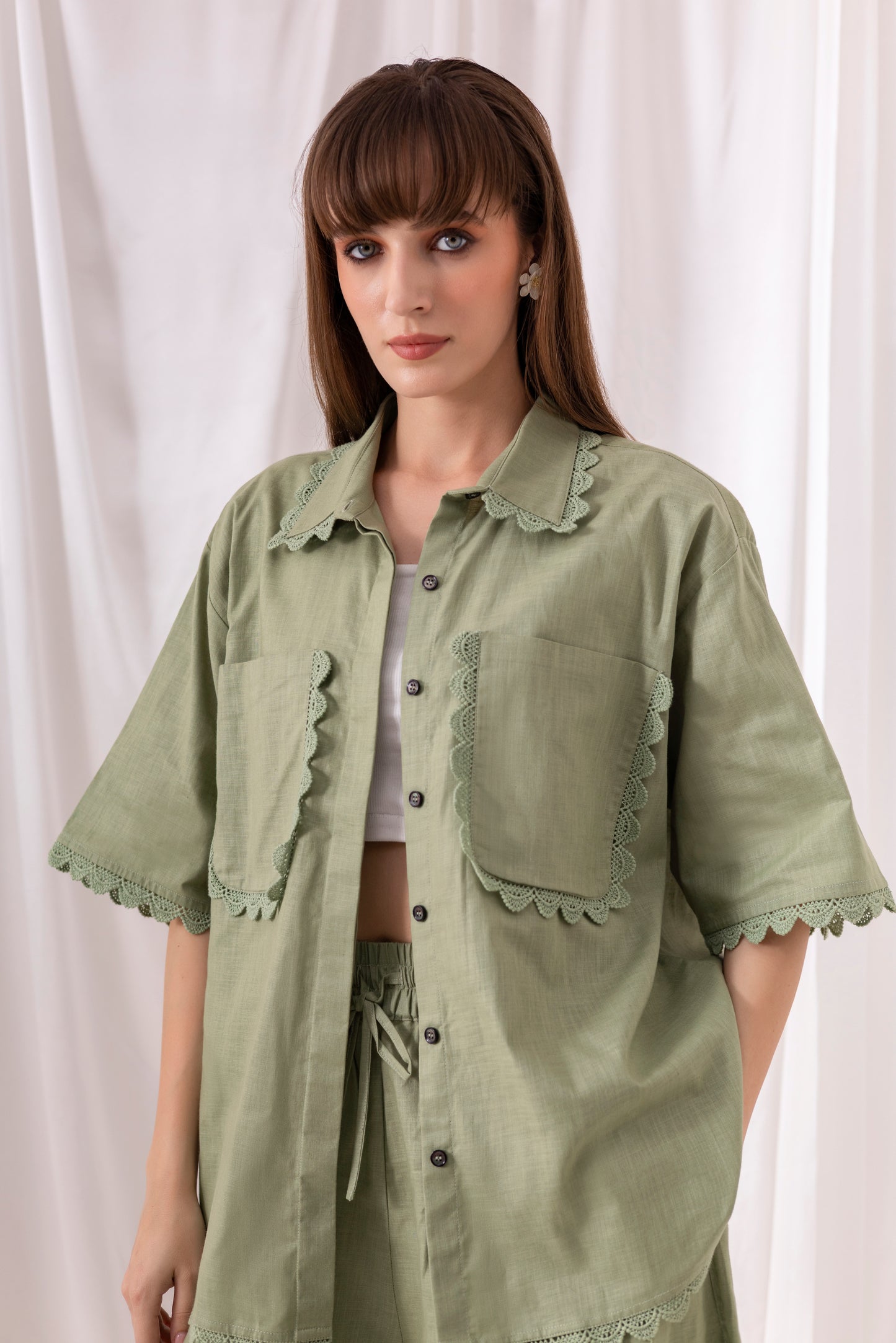 The Sage Green Shorts Set