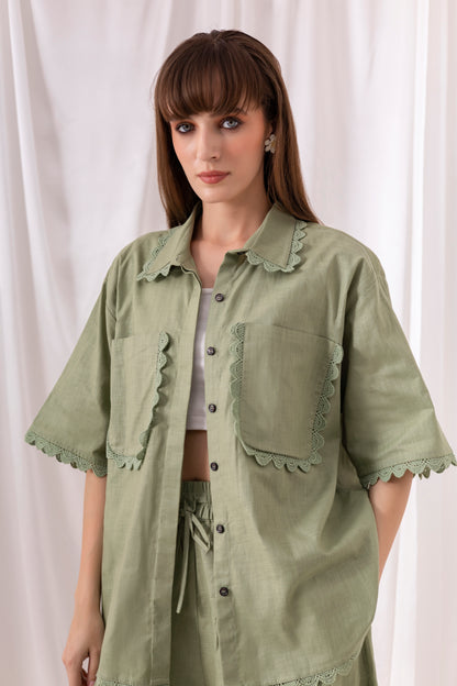 The Sage Green Shorts Set