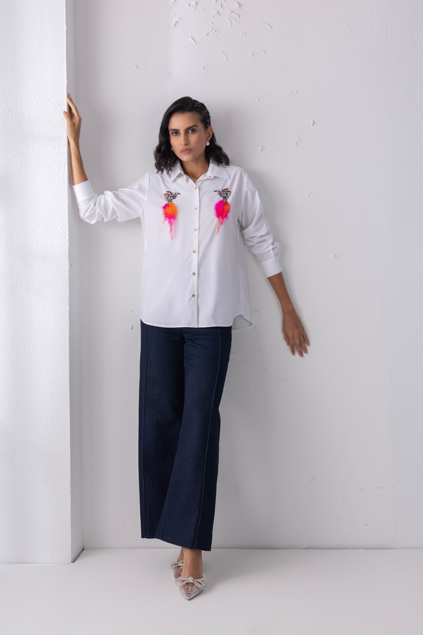 White Double Birdie Shirt