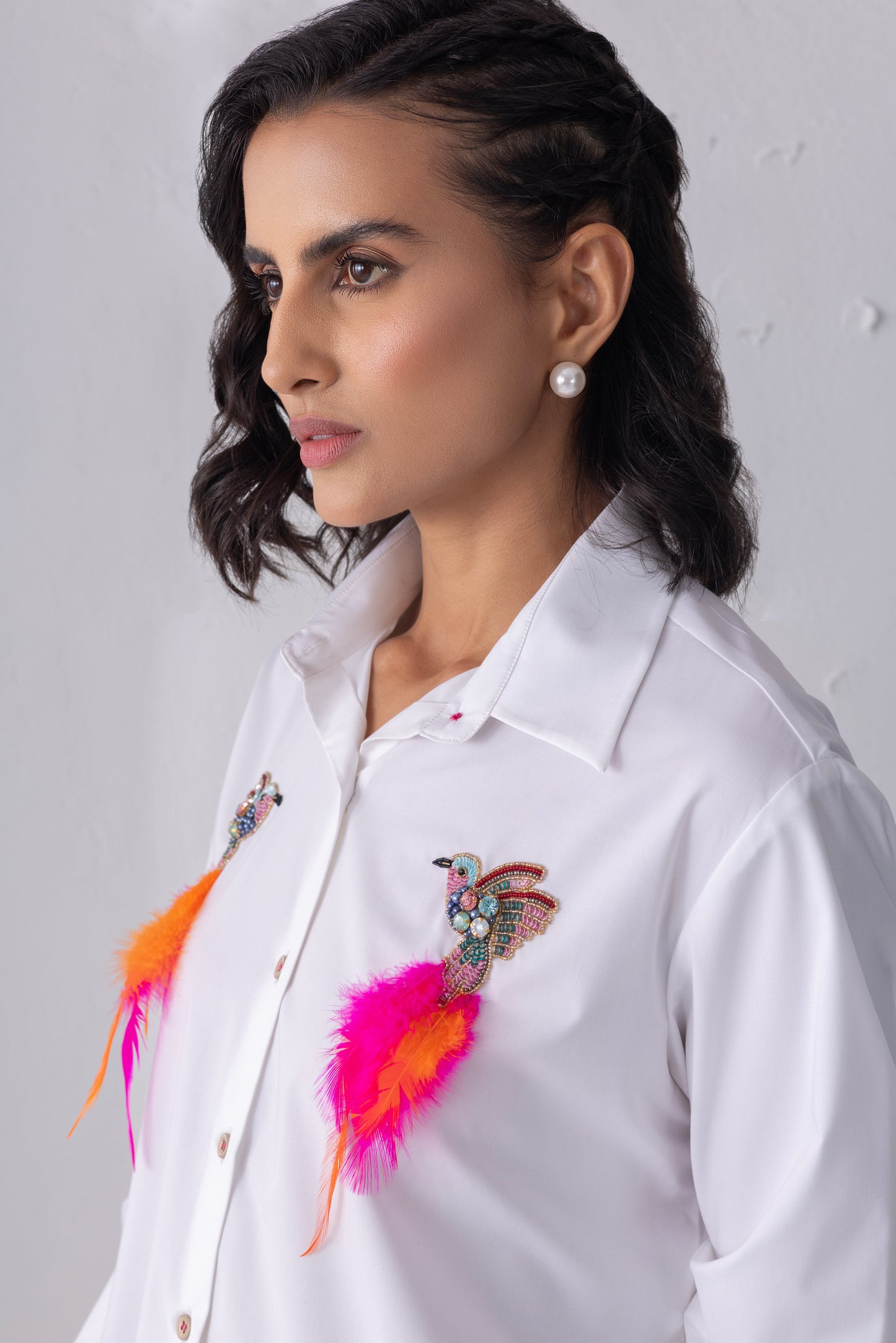 White Double Birdie Shirt