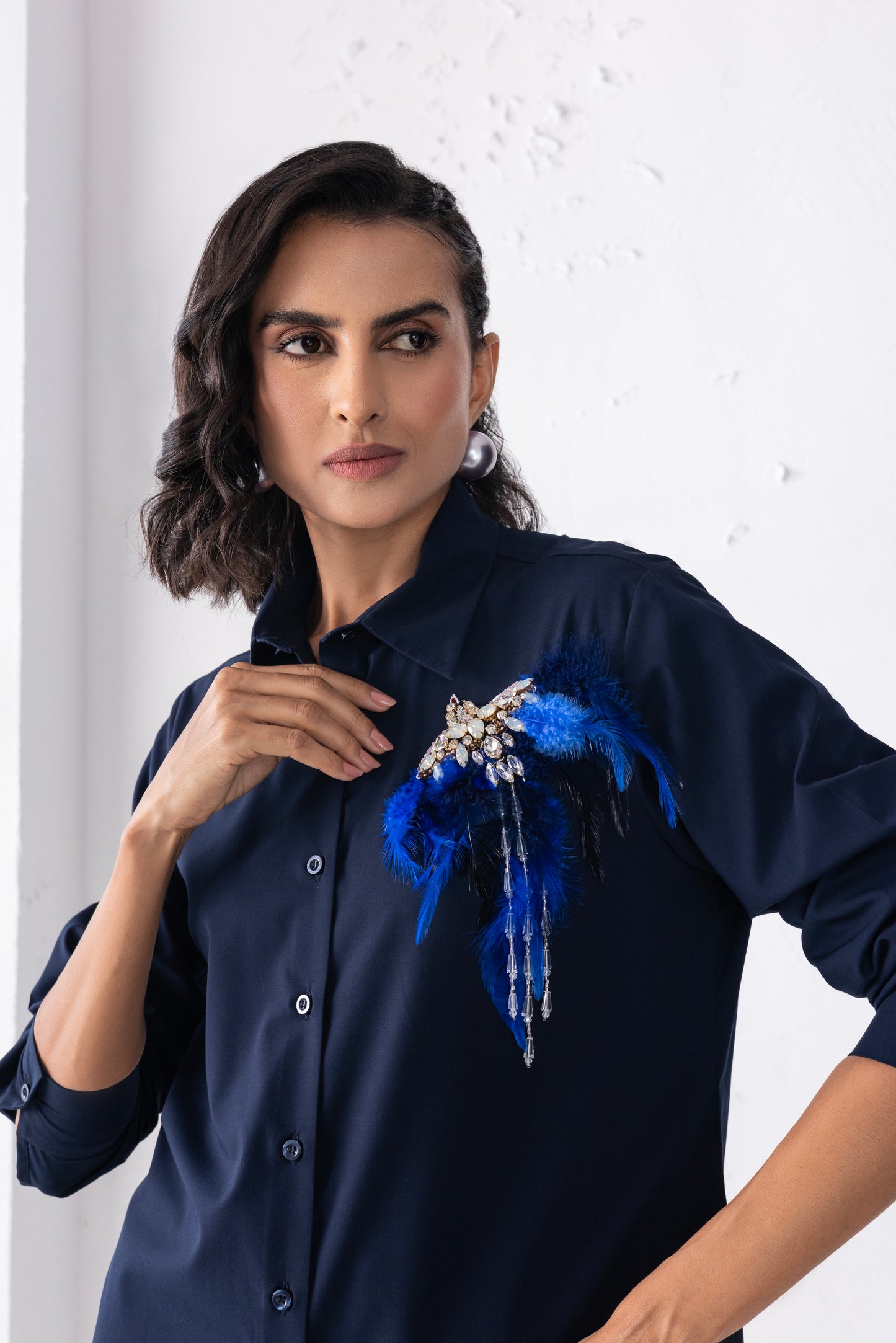 Navy Blue Birdie Shirt